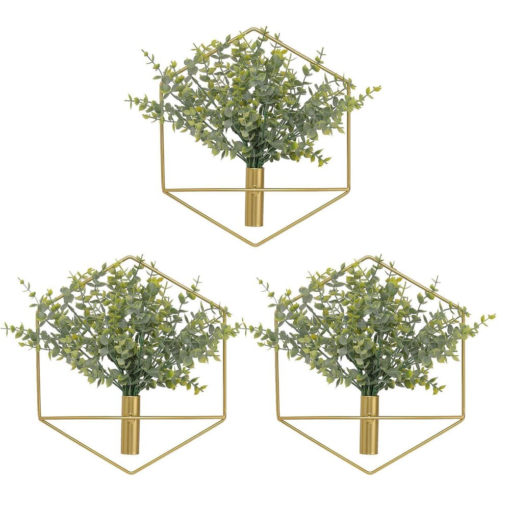 9144 Hexagonal Wall Decor, Hanging Artificial Plant Indoor Display, Wall
